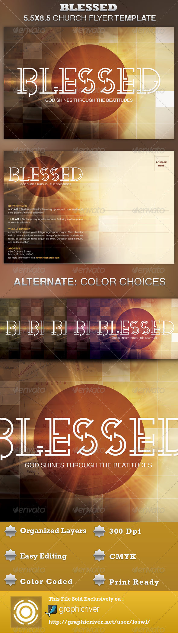 Blessed Church Flyer Template - Church Flyers
