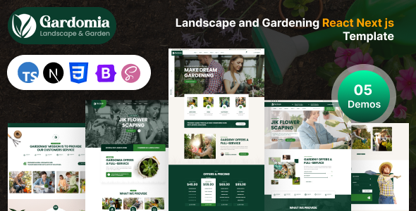 Gardomia - Landscape and Gardening React Nextjs Template