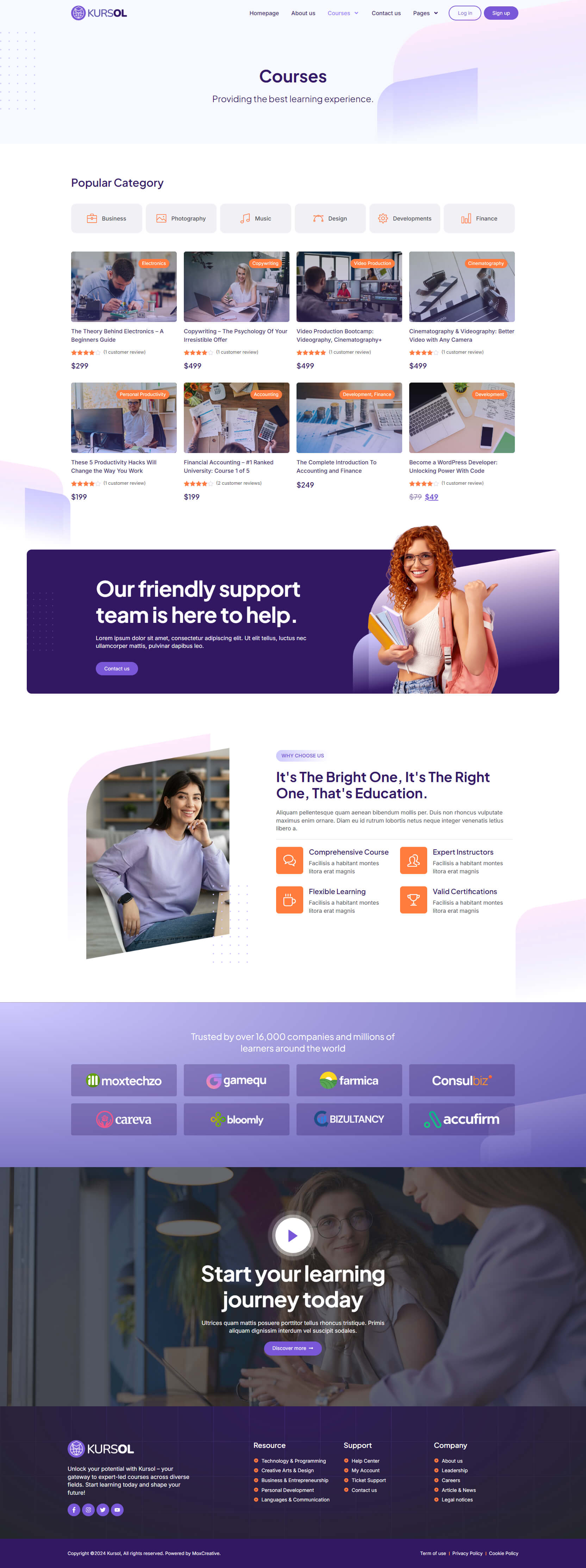 Kursol - Online Course & Education Elementor Pro Template Kit by ...