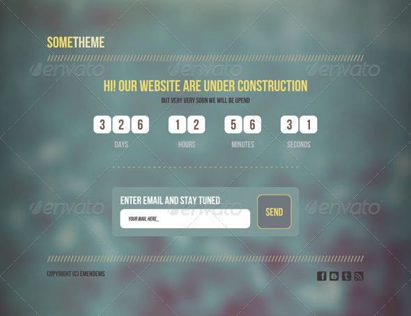 SomeTheme - Under Construction Page - 404 Pages Web Elements