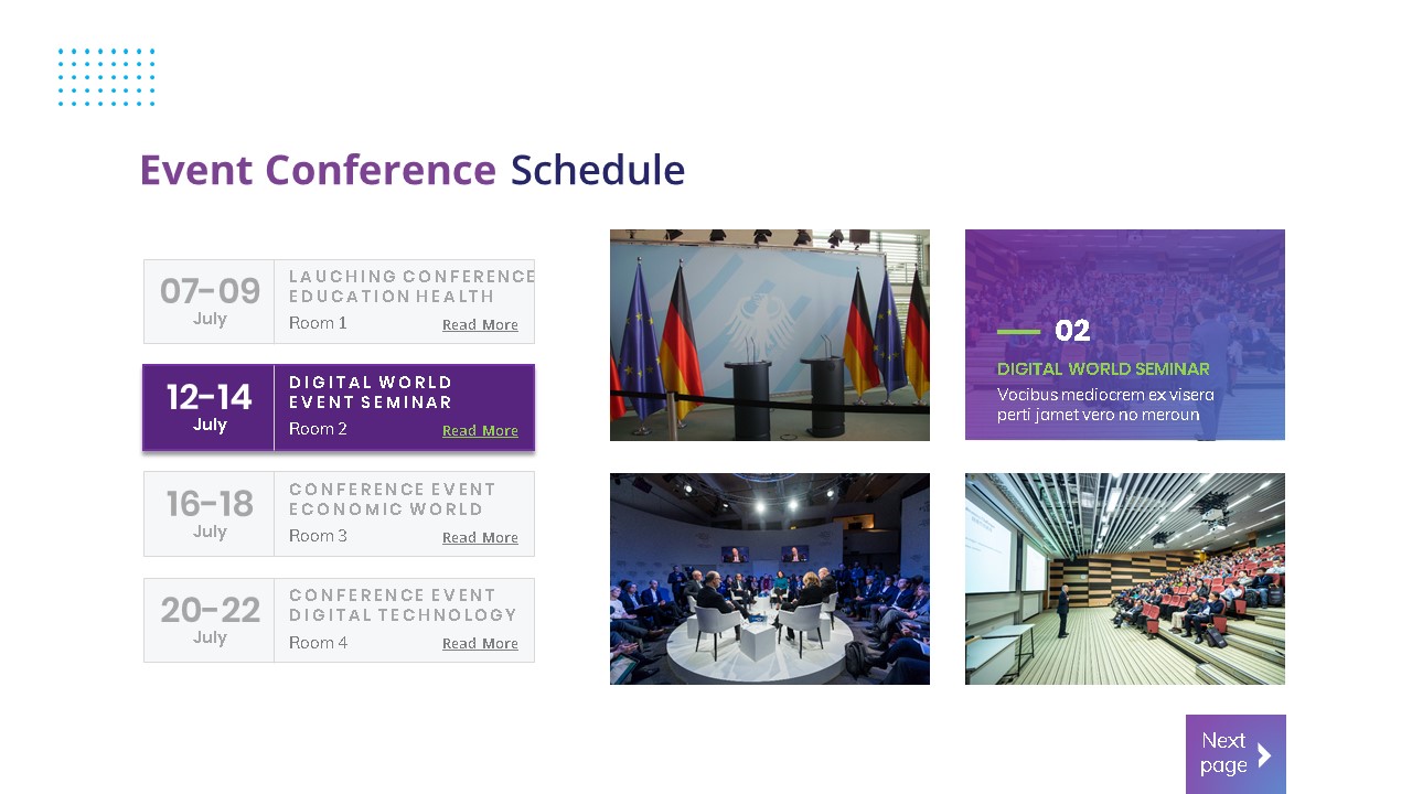 Conference Event Seminar PowerPoint Template, Presentation Templates