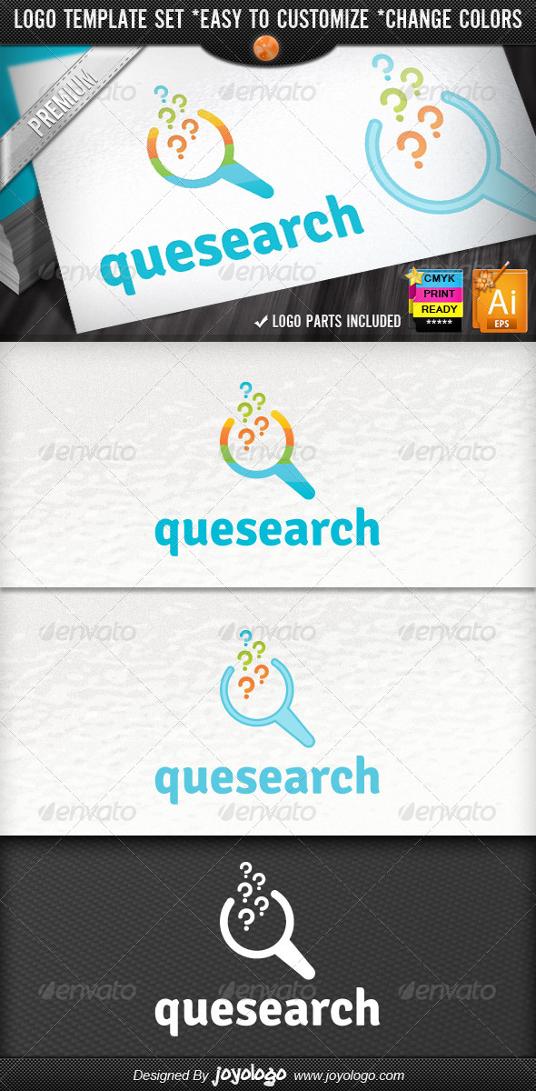 SEO Specialist Pixel Question Search Logo Template - Symbols Logo Templates
