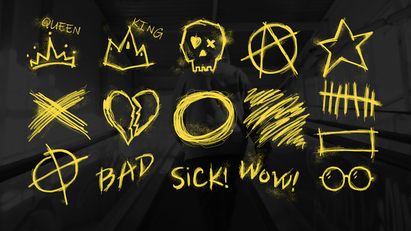 Grunge Scribbles Elements template preview