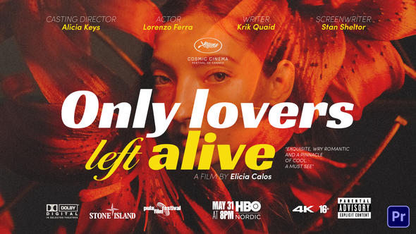 Eighties Cinematic Titles | MOGRT Premiere Pro template preview