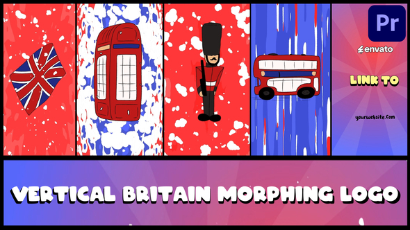 Vertical Britain Morphing Logo for Premiere Pro