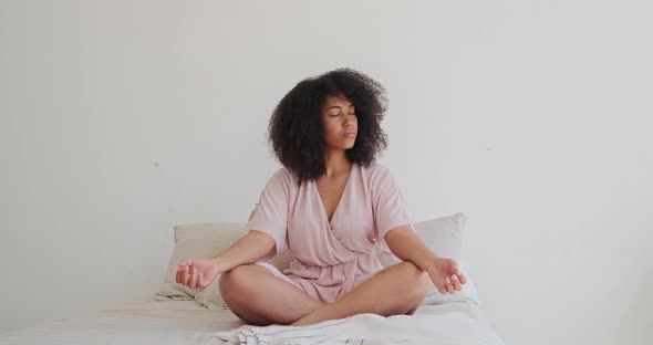 Stretching Resting Meditating Sleeping and Having a Pleasant Stressfree Weekend Time Alone in Her alt