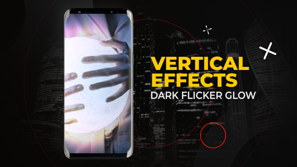 Vertical Dark Flicker Glow Effects | After Effects Elements template preview