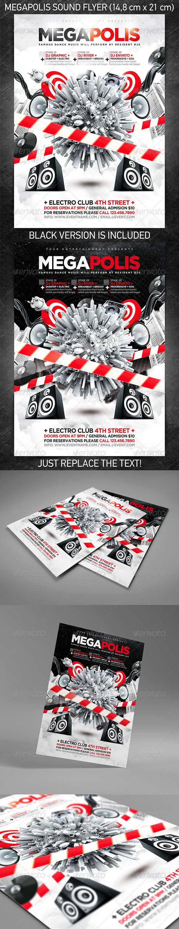 Megapolis Sound Party Flyer - Clubs & Parties Events