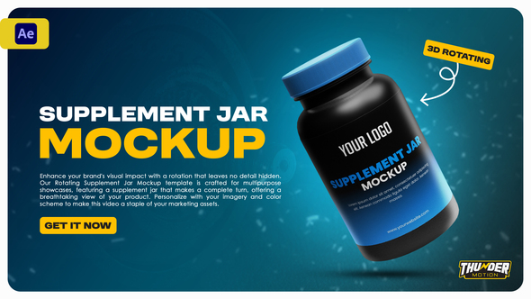 Supplement Jar Video Mockup