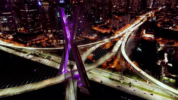 Cityscape aerial landscape of downtown Sao Paulo Brazil. Landmark city. alt