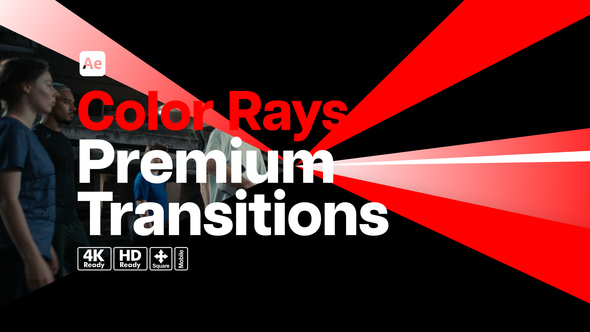 Premium Transitions Color Rays Elements template preview