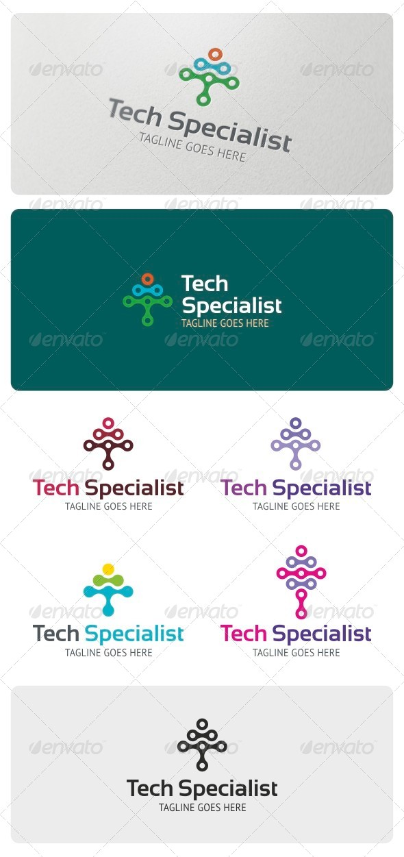 Tech Specialist Logo Template - Vector Abstract