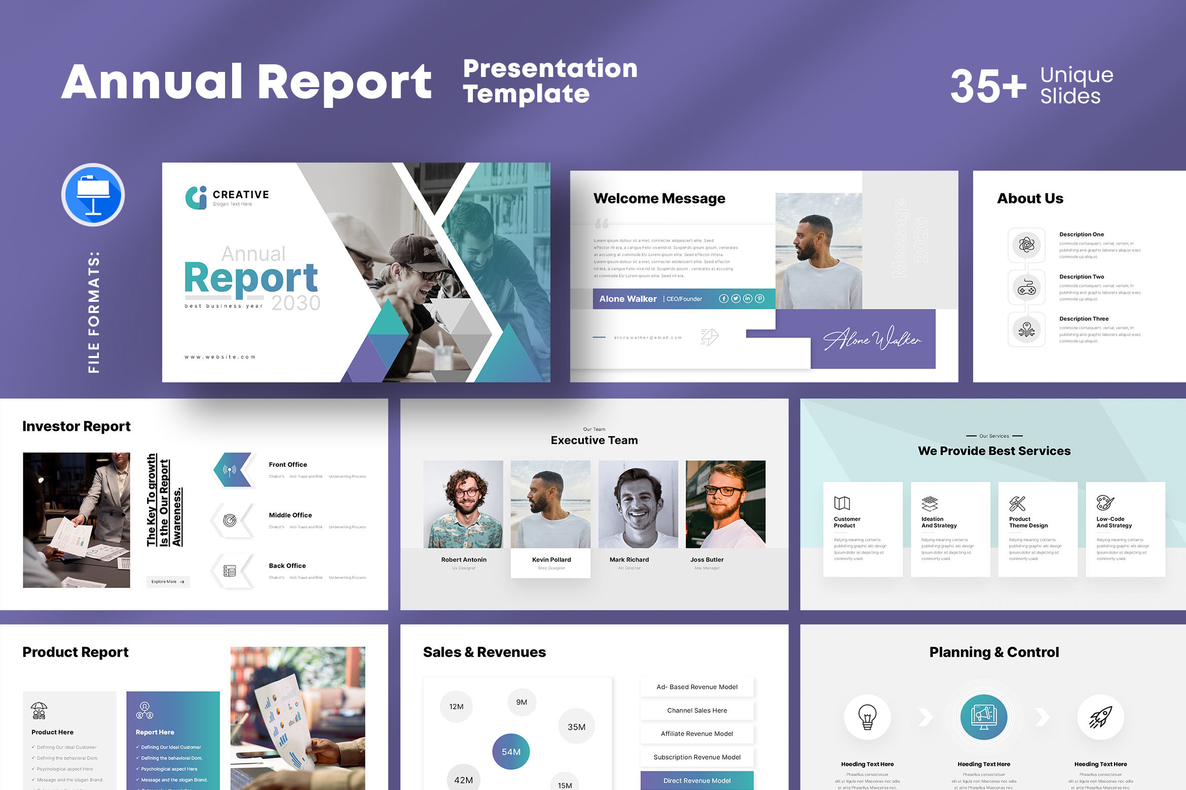 Annual Report Keynote Presentation Template, Presentation Templates