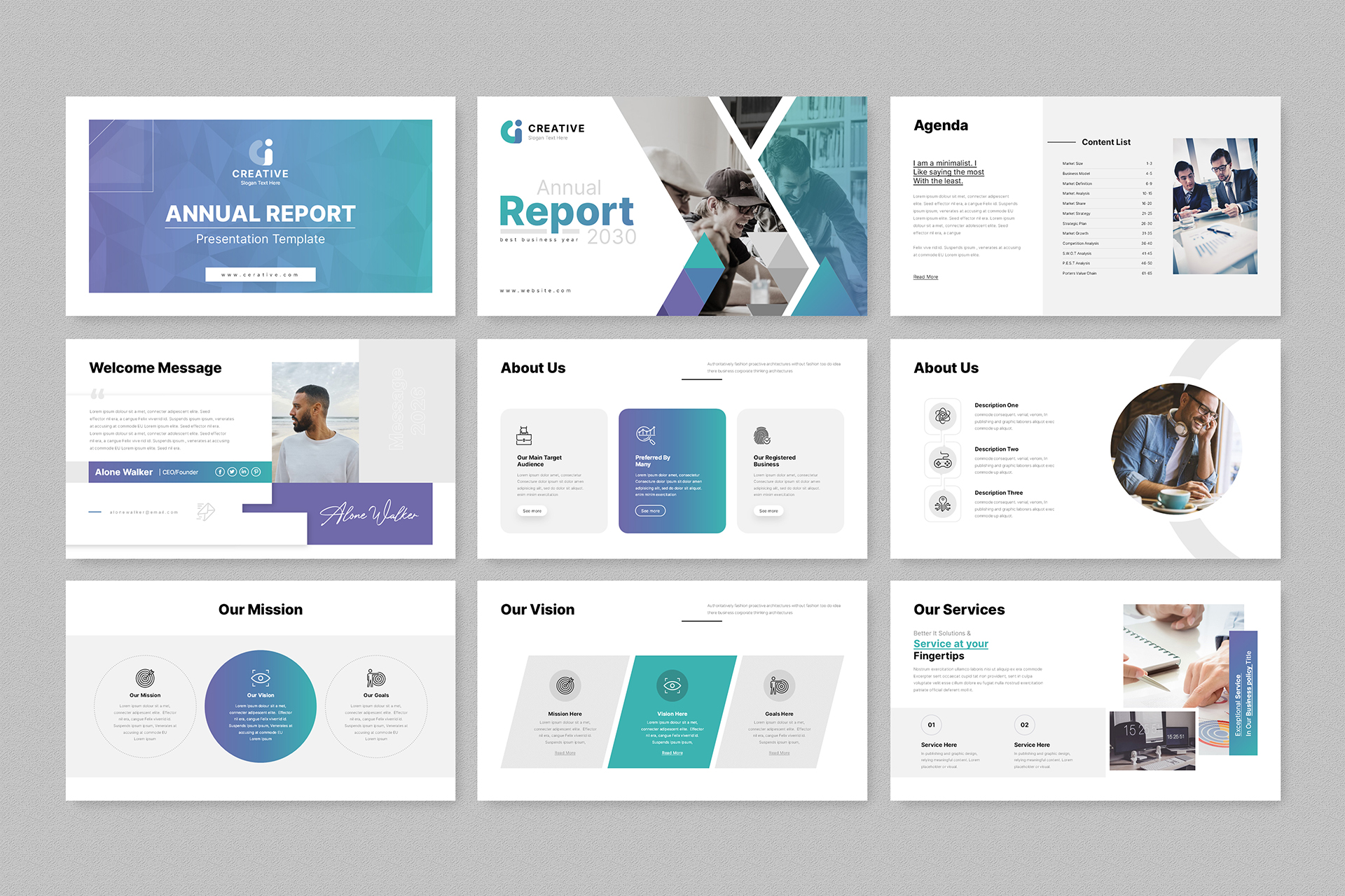 Annual Report Keynote Presentation Template, Presentation Templates