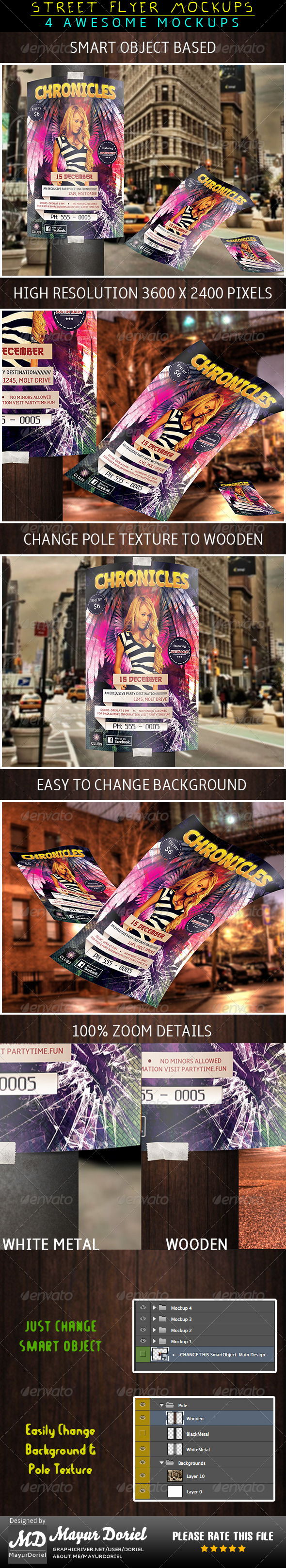 Street Flyer Mockup - Print Product Mock-Ups