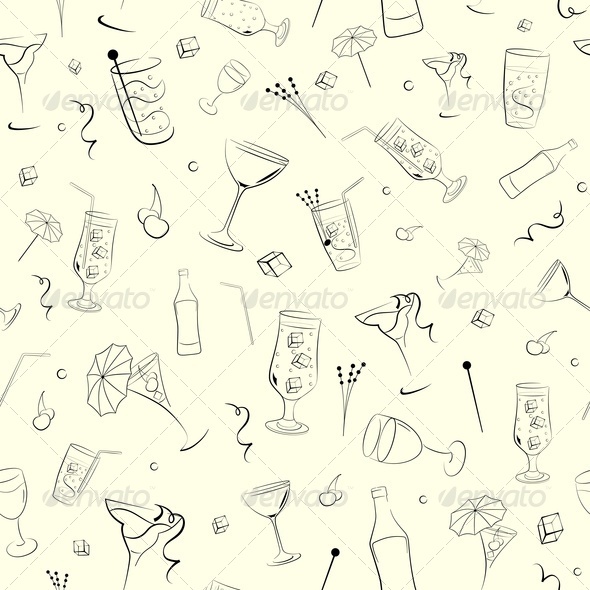 Seamless Background on Alcohol - Backgrounds Decorative