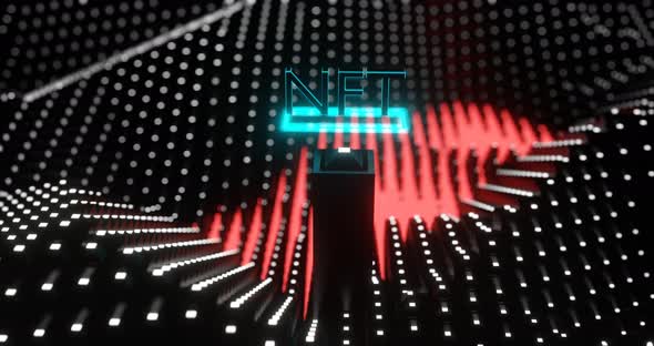 NFT Wavy BW and Red liquid looping animation alt