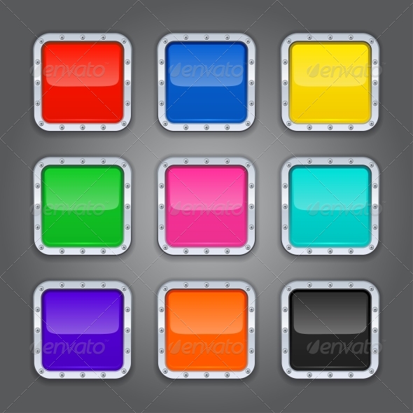 Set of Backgrounds for App Icons - Web Technology