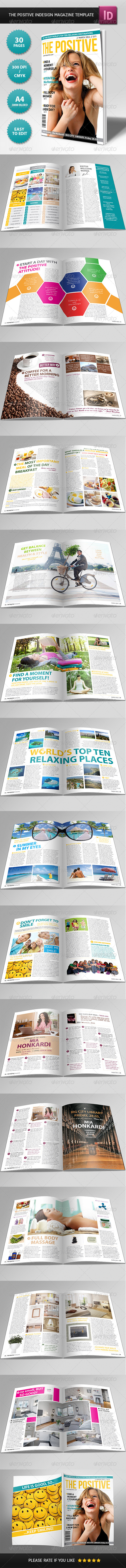 The Positive Magazine Template - Magazines Print Templates