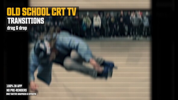 Retro CRT TV Transitions: Old-School CRT TV Vibes with Vintage Borders Premiere Pro template preview