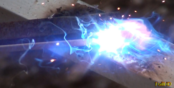 Working With Electric Welding (8-pack-Slow Motion)