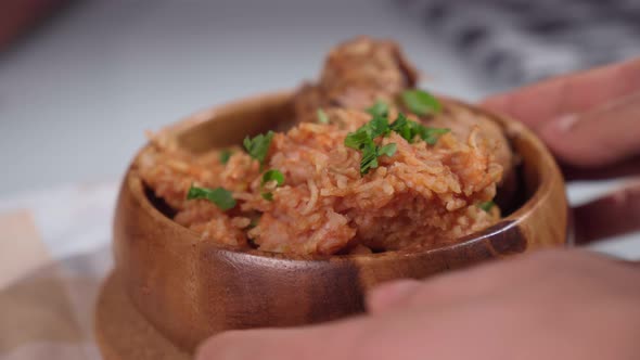 Jollof Rice Dome for Nigerian Ghanaian Food Concept alt