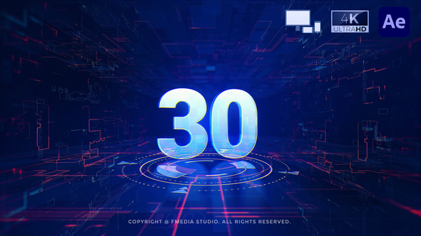 Digital Countdown V2 Elements template preview