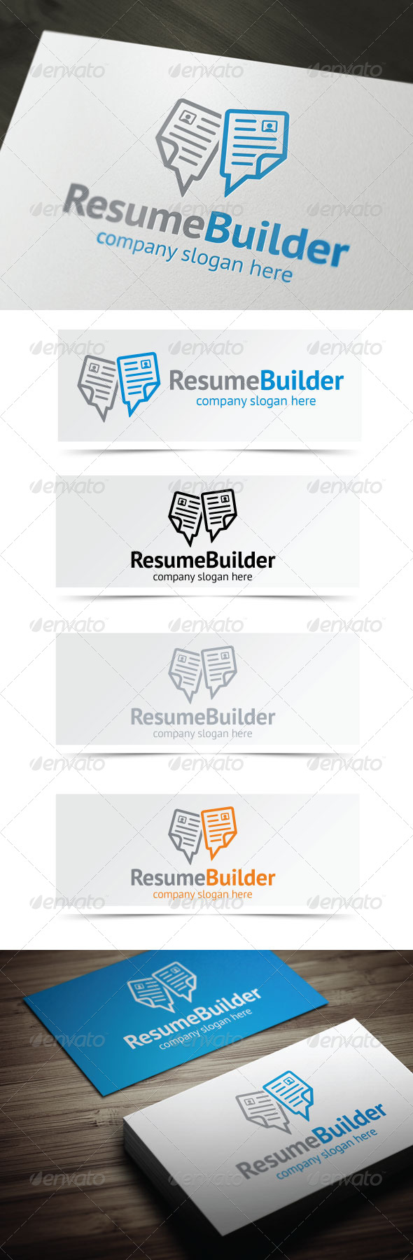 Resume Builder - Objects Logo Templates