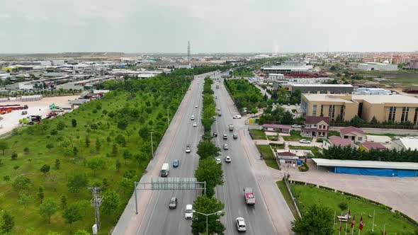 Konya city aerial view with drone, Turkey 4 K alt