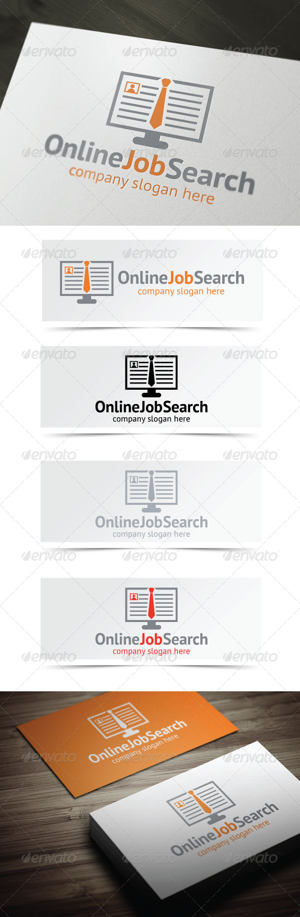Online Job Search - Objects Logo Templates