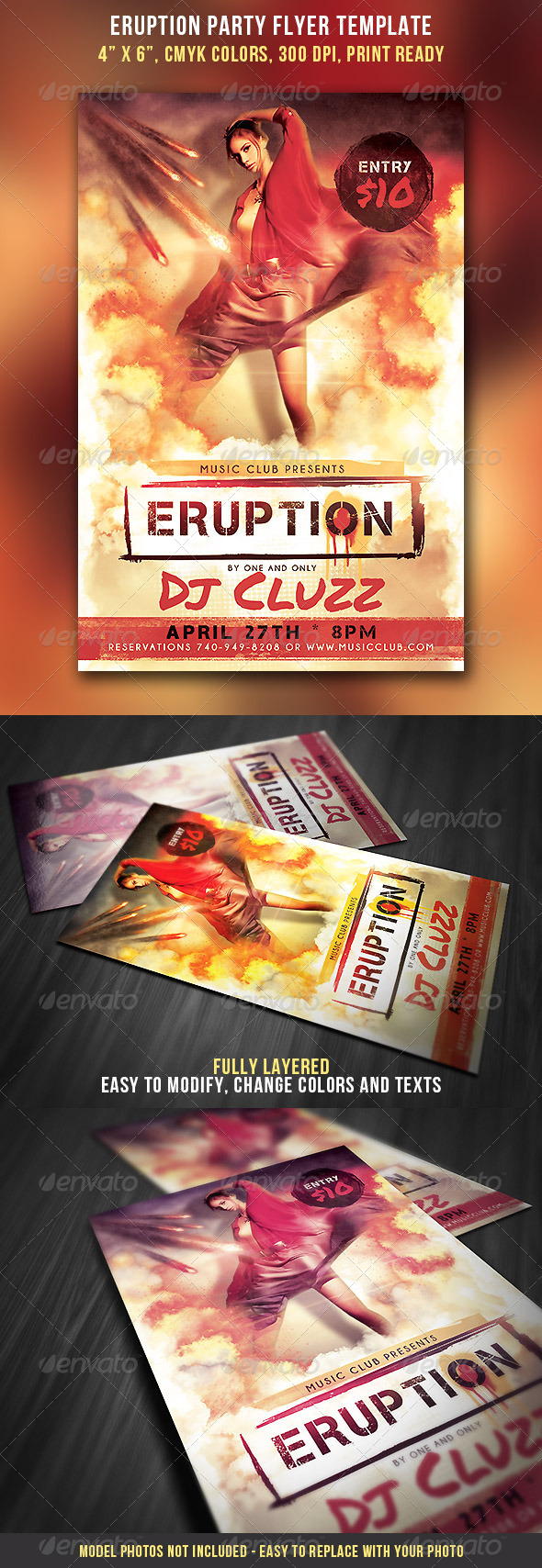 Eruption Party Flyer - Clubs & Parties Events