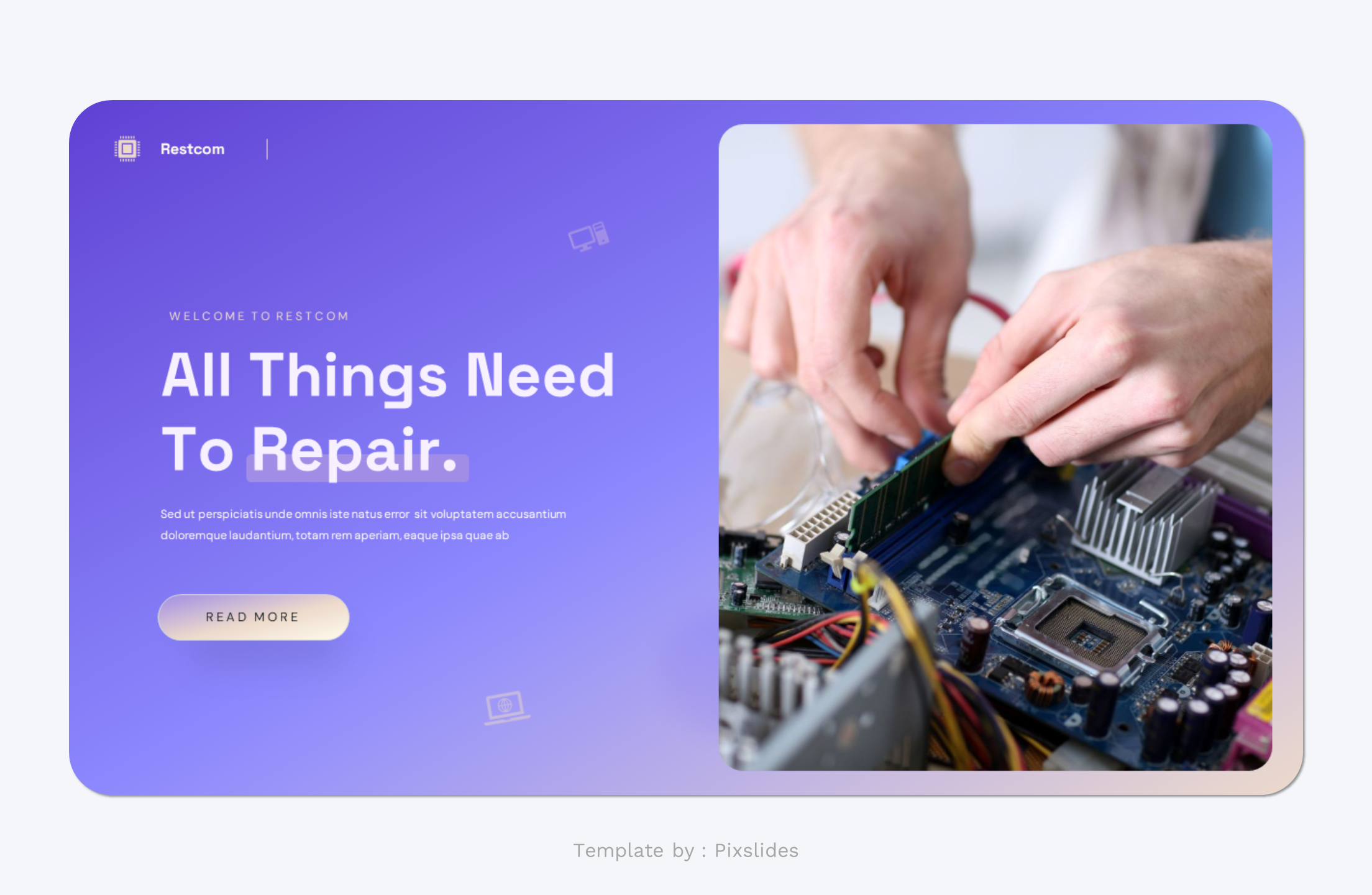 Computer & Laptop Service Keynote Presentation Template, Presentation ...