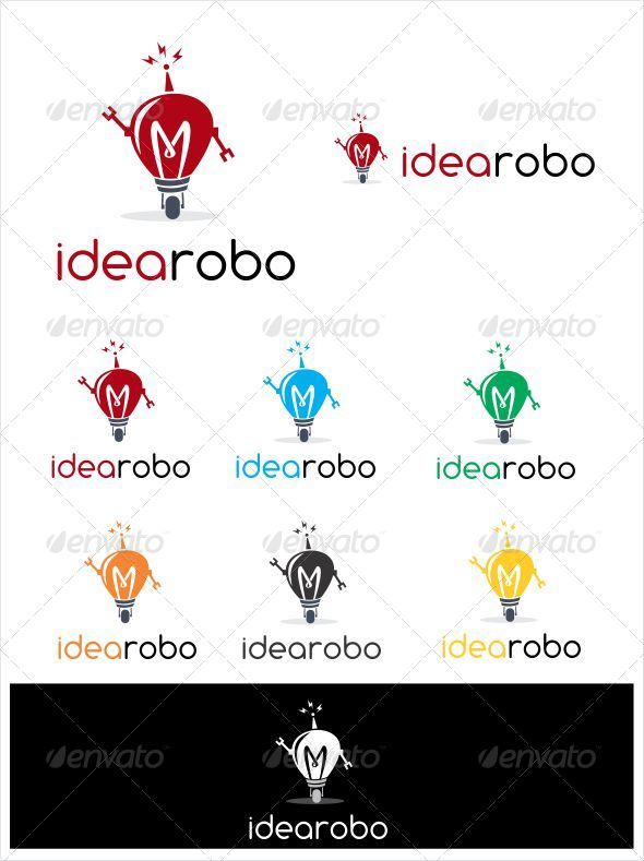 Idea Robo Logo - Objects Logo Templates