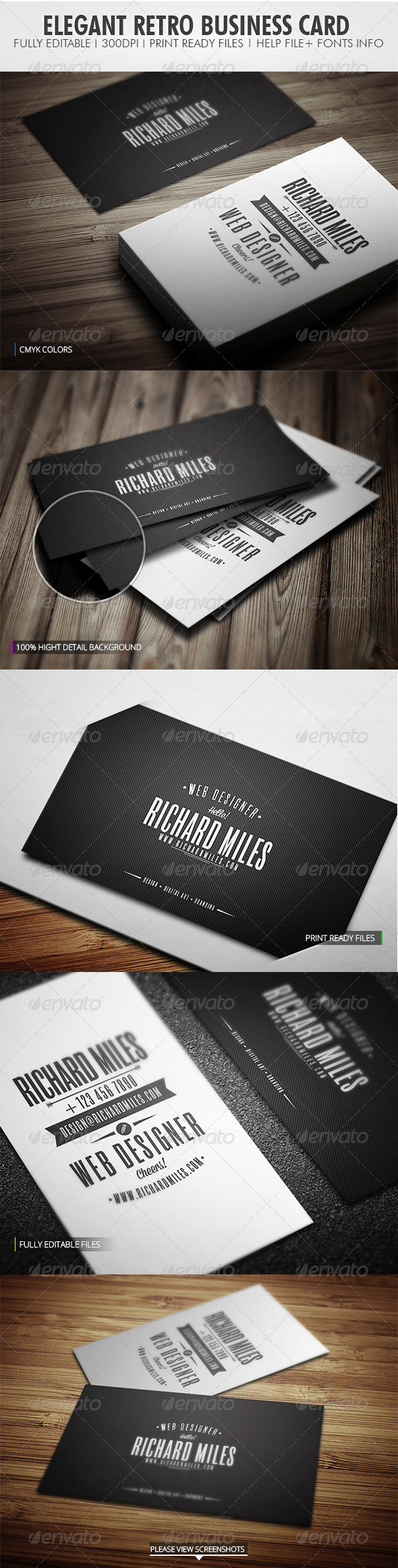 Elegant Retro Business Card - Retro/Vintage Business Cards