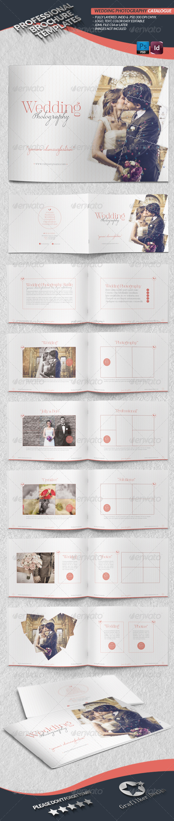 Wedding Photography Catalogue Template - Brochures Print Templates