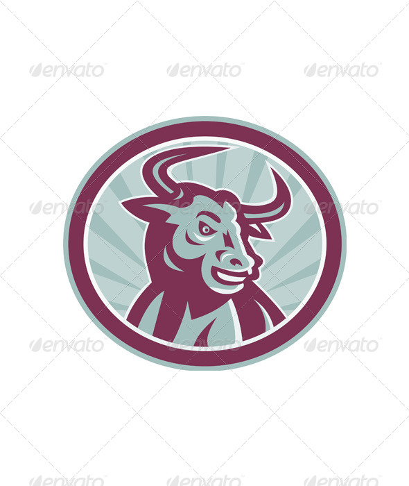 Texas Longhorn Bull Retro - Animals Characters