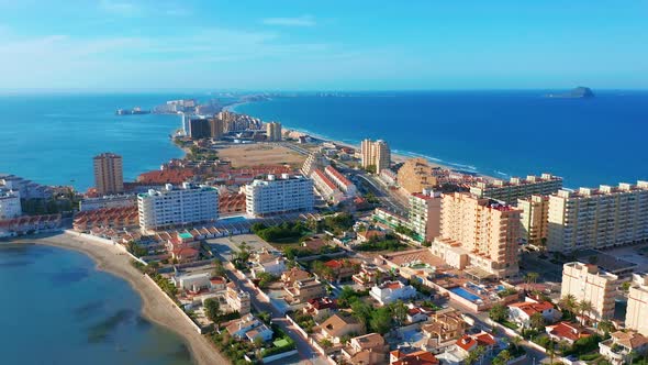 Aerial View. La Manga Peninsula Spain, Cartagena, Murcia by aerocaminua