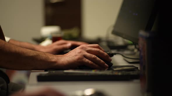 Hand Clicking Computer Mouse alt