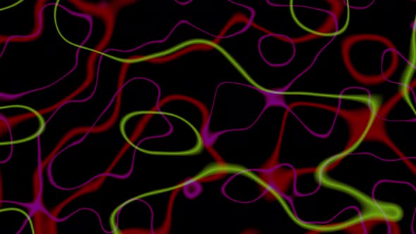 Abstract Background Colourful Neon Lines