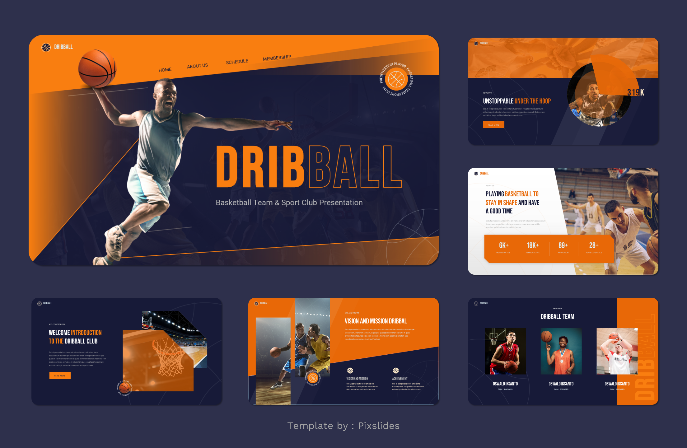 Dribball- Basketball Team & Sport Club PowerPoint, Presentation Templates