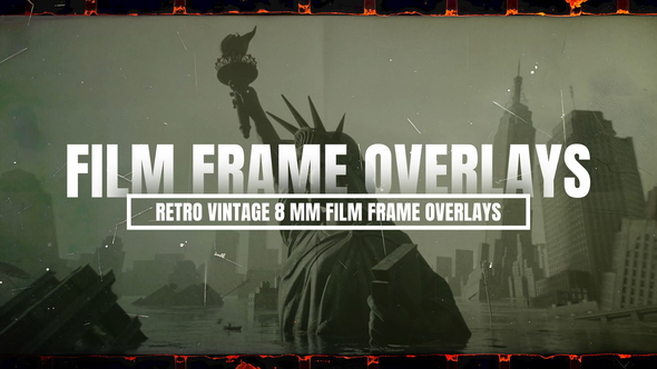 Retro Vintage 8MM Film Frame Overlays For After Effects Elements template preview