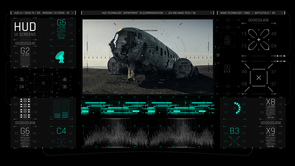 HUD UI Game Interface 05 Elements template preview