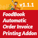FoodBook Automatic Order Invoice Printing Add-on