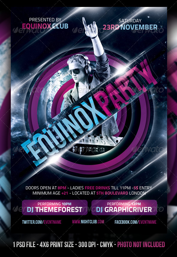 Equinox Party Flyer - Clubs & Parties Events