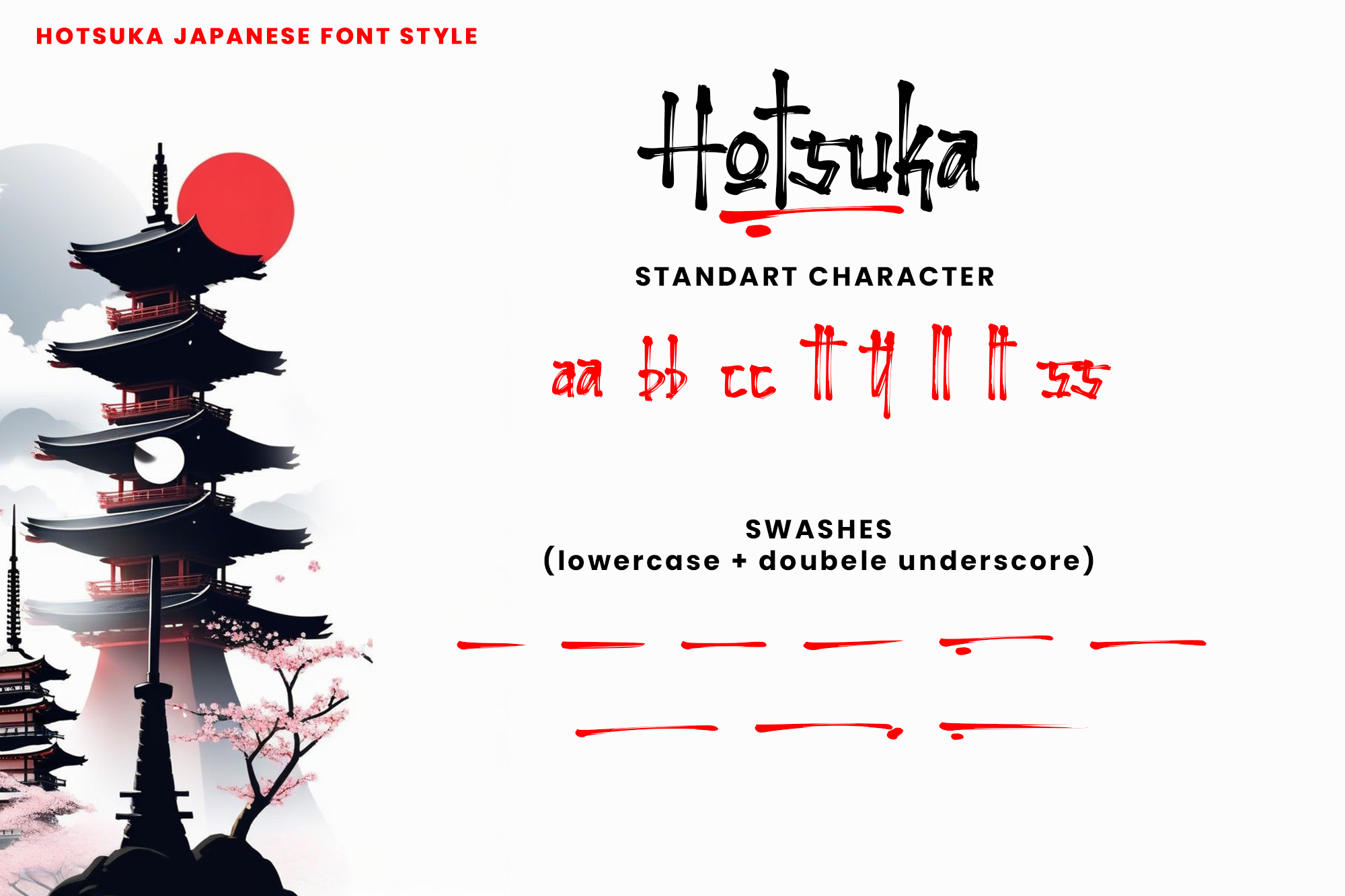 Hotsuka - Japanese Brush Font, Fonts | GraphicRiver