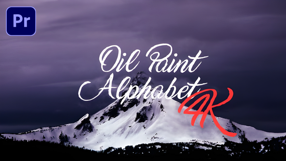 Oil Paint Alphabet 4K Premiere Pro template preview