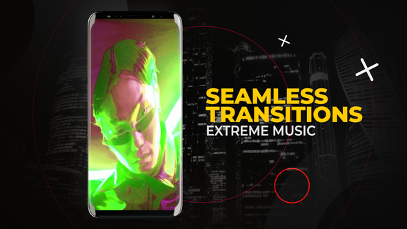Vertical Extreme Music Transitions | After Effects Elements template preview