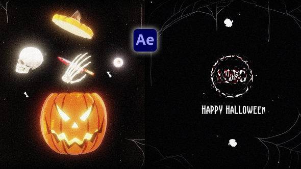 Halloween Retro Logo Logo Stings template preview