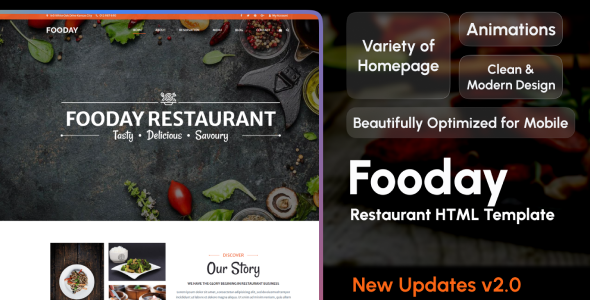 Fooday -  Restaurant HTML Template | Order Online & Reservations