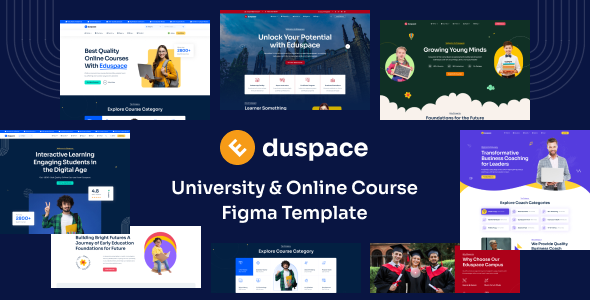 Eduspace - Online Course, Education & University Figma Template